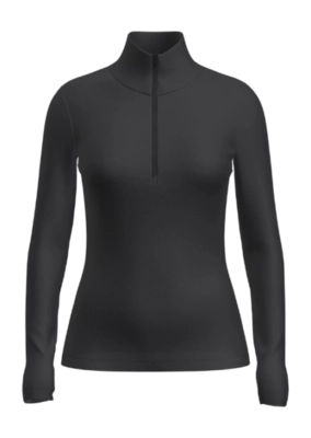 Ondershirt Icebreaker Women 175 Everyday LS Half Zip Black