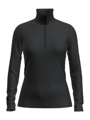 Ondershirt Icebreaker Women 260 Tech LS Half Zip Black
