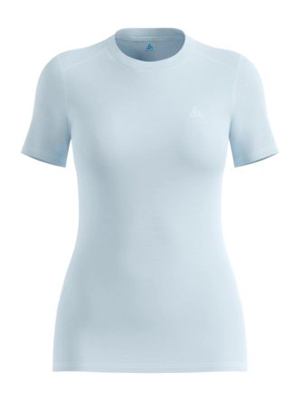 Ondershirt Odlo Women Merino 160 Baby Blue Fitted