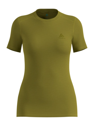 Ondershirt Odlo Women Merino 160 Guacamole Fitted