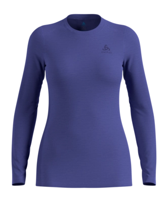 Ondershirt Odlo Women Merino 160 Skipper Blue Aansluitend