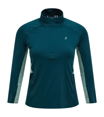 Ondershirt Peak Performance Women Core Half Zip Baselayer Ponderosa Pine Green Valley Slim fit