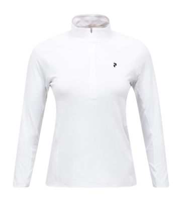 Ondershirt Peak Performance Women Core Half Zip Baselayer White Slim Fit