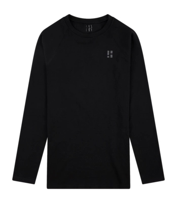 Ondershirt Poederbaas Men Baselayer Shirt Black Nauwsluitend