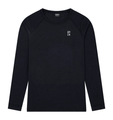 Ondershirt Poederbaas Men Merino Baselayer Shirt Black