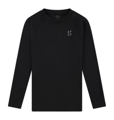 Ondershirt Poederbaas Women Baselayer Shirt Black Nauwsluitend