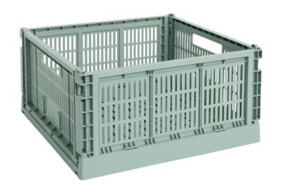 Opbergbox HAY Colour Crate Large Square Sage Green