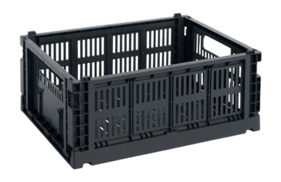 Opbergbox HAY Colour Crate Medium Charcoal