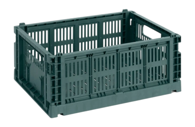 Opbergbox HAY Colour Crate Medium Dark Green