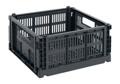 Opbergbox HAY Colour Crate Medium Square Charcoal