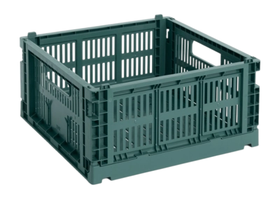 Opbergbox HAY Colour Crate Medium Square Dark Green