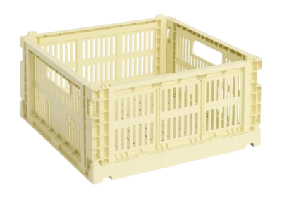 Opbergbox HAY Colour Crate Medium Square Light Yellow
