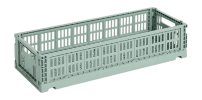 Opbergbox HAY Colour Crate Mini Oblong Sage Green