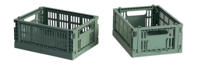 Opbergbox HAY Colour Crate Mini Sage Green (Set van 2)