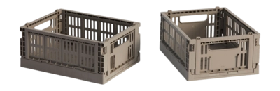 Opbergbox HAY Colour Crate Mini Warm Grey (Set van 2)