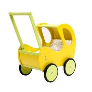 Poppenwagen Deluxe Base Toys Pallas Hout Geel