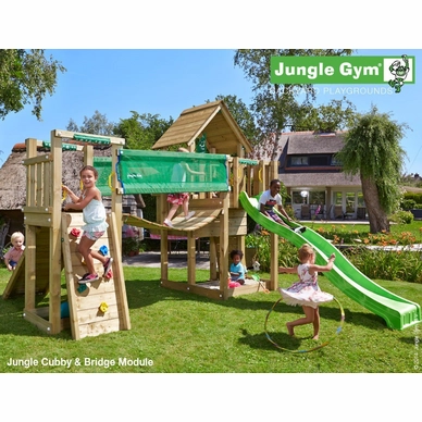 Speelset Jungle Gym Jungle Cubby + Bridge Groen