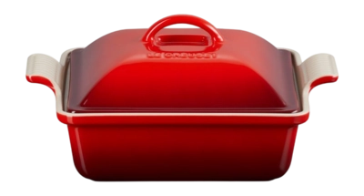 Ovenschaal Le Creuset Heritage Vierkant met Deksel Kersenrood 23 cm