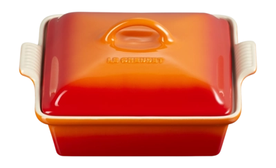 Ovenschaal Le Creuset Heritage Vierkant met Deksel Oranjerood 23 cm