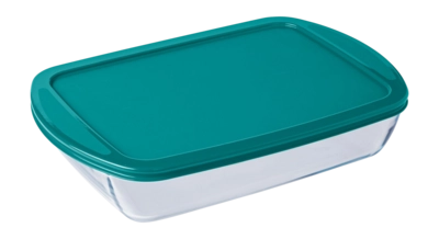 Contenitore in vetro Pyrex Cook & Store 4,9 L, Pirofila, Con coperchio, Rettangolare