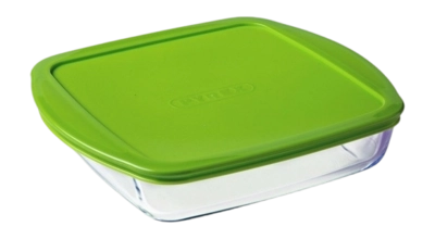 Plat à Four Pyrex Cook & Store Carré Transparent 1,6 L