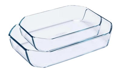 Pirofile in vetro Pyrex Inspiration, Set da 2, 2,5 / 3,2 L, Teglie forno, Ottagonali