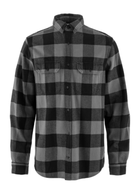 Overhemd Fjällräven Men Övik Heavy Flannel Shirt Black Grey