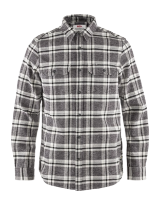 Overhemd Fjallraven Men Övik Heavy Flannel Shirt Dark Grey