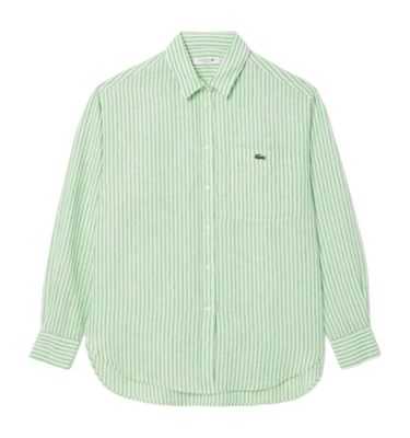 Overhemd Lacoste Women CF0054 Oversized Fit White/Peppermint
