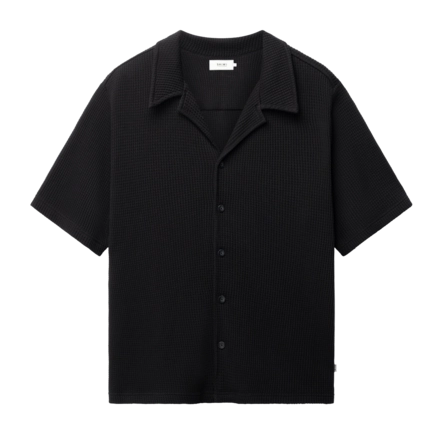 Overhemd Shiwi Men DEAN Waffle Structure Black