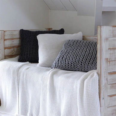 Plaid House in Style Oxford Blanc Coton