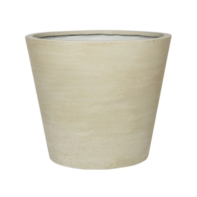 Bloempot Pottery Pots Cement and Stone Bucket L Beige Washed 58 x 50 cm