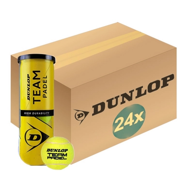 Padel Ball Dunlop Team Padel 3-Tin (Box 24x3) | Tennisplanet.co.uk