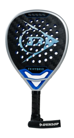 Padel Racket Dunlop Dames / Heren FX Metallic Silver/Blue Hybrid – 365 gram