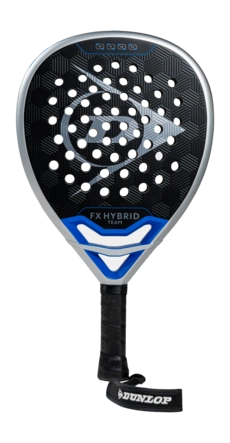 Padel Racket Dunlop FX Metallic Silver/Blue Hybrid Team – 360 gram