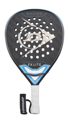 Padel Racket Dunlop FX Lite Gun Metal/Cyan/Rainbow Foil