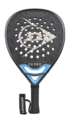 Padel Racket Dunlop FX Pro Gun Metal/Cyan/Rainbow Foil