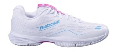 Padelschoen Babolat Women Sensa Rise White/Rhodamine Red