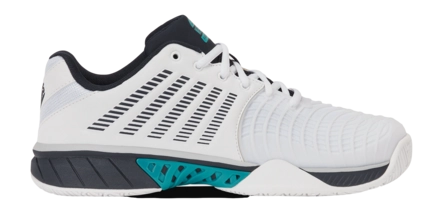 Padelschoen K Swiss Men Express Light 3 Padel White/Carbon/Baltic Kunstgras