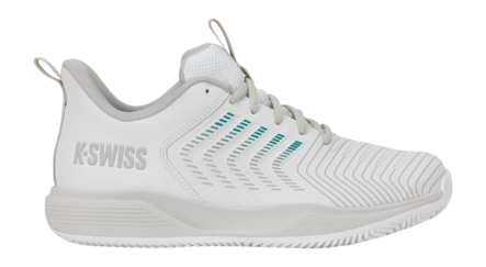 Padelschoen K Swiss Women Ultrashot Light Clay White/Dawn Blue/Baltic Kunstgras