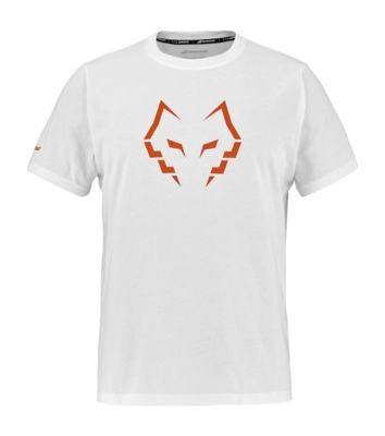 Padelshirt Babolat Men Juan Lebron White Cotton Tee Regular Fit