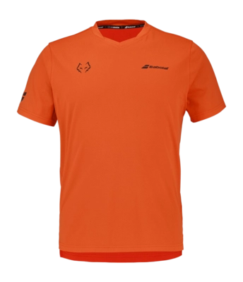 Padelshirt Babolat Men Crew Neck Tee Juan Lebron Red Orange Regular Fit