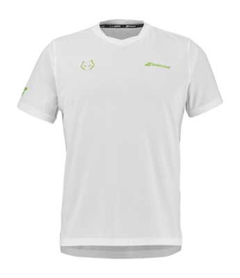 Padelshirt Babolat Men Crew Neck Tee Juan Lebron White Regular Fit