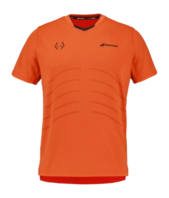 Padelshirt Babolat Men Crew Neck Tee Replica Juan Lebron Red Orange Regular Fit