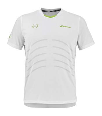 Padelshirt Babolat Men Crew Neck Tee Replica Juan Lebron White Regular Fit