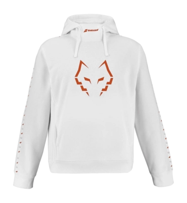 Padeltrui Babolat Men Hood Sweat Juan Lebron White Regular Fit