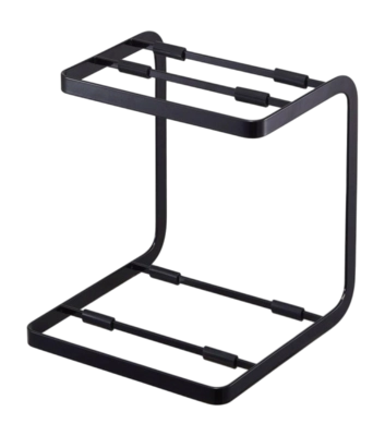 Yamazaki Tower Serre-Livres En Acier Noir - Design Contemporain Avec Compartiment Rangement