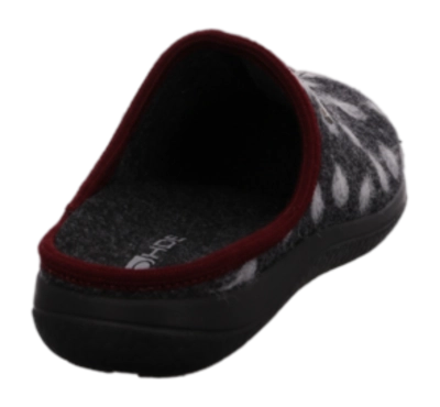 Rohde Pantoffel Ballerup Zwart 2224-90 G | Dames en Herenschoenen online kopen