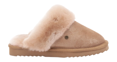 Pantoffel Warmbat Women Collie Print Metalic Gold