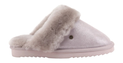 Pantoffel Warmbat Women Collie Print Metalic Silver